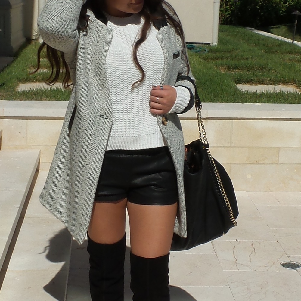 Zara Faux Leather Shorts